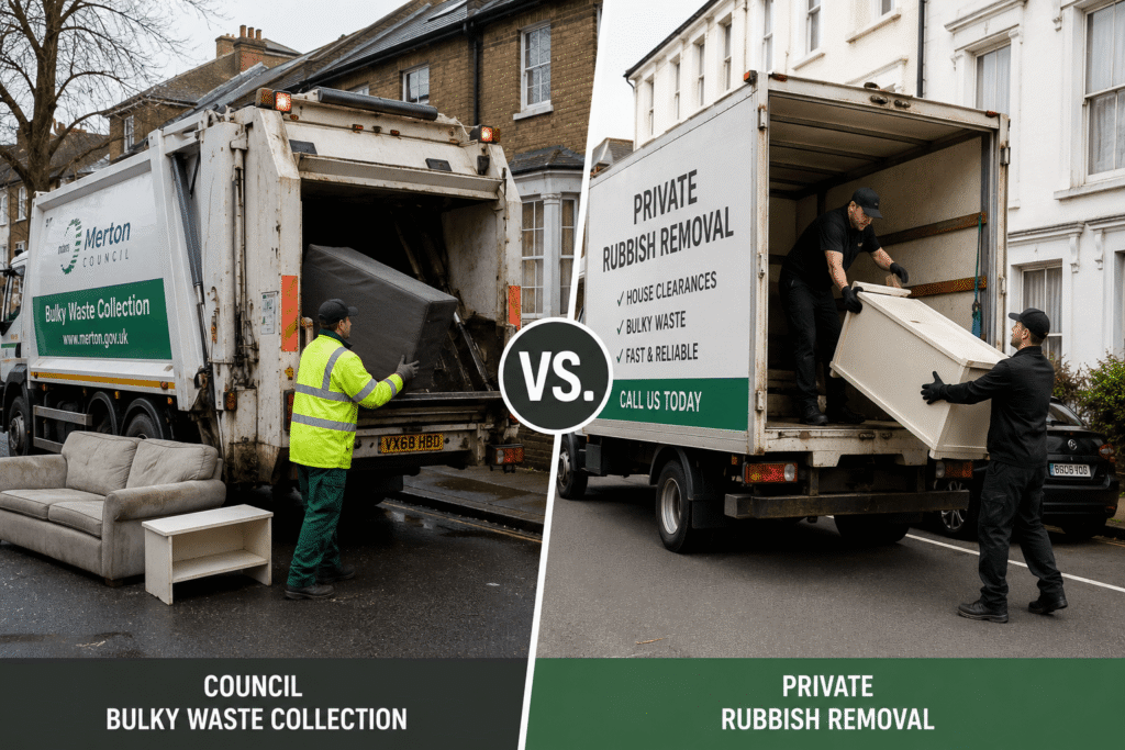 Council Bulky Waste Collection vs Private Rubbish Removal in London